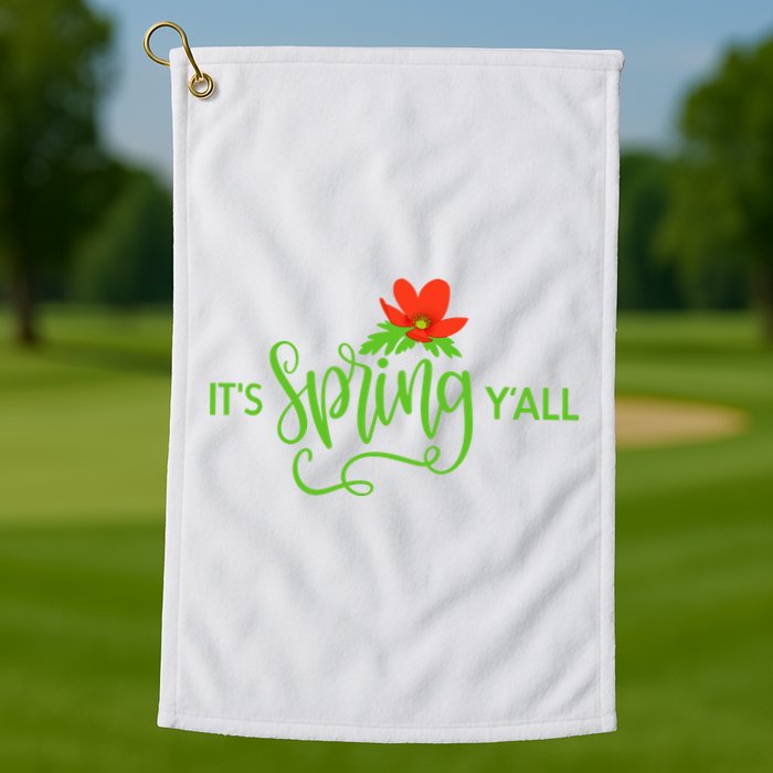 It's Spring Y'all Flower Golf Towel