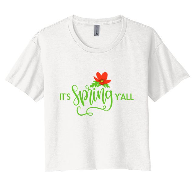It's Spring Y'all Flower Crop Top