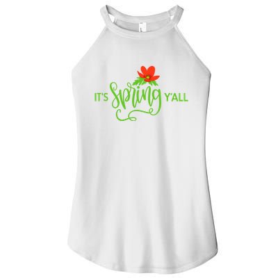 It's Spring Y'all Flower Women's Perfect Tri Rocker Tank