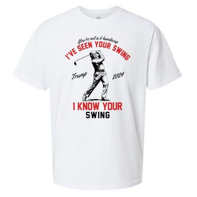 IVe Seen Your Swing I Know Your Swing Funny Trump Golf 2024 Sueded Cloud Jersey T-Shirt