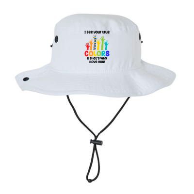 I See Your True Colors And Thats Why I Love You Autism Awareness Bucket Hat