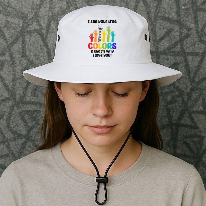 I See Your True Colors And Thats Why I Love You Autism Awareness Bucket Hat