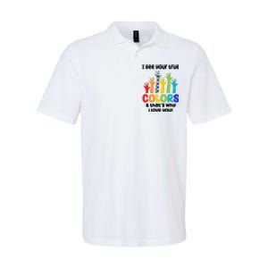 I See Your True Colors And Thats Why I Love You Autism Awareness Softstyle Adult Sport Polo