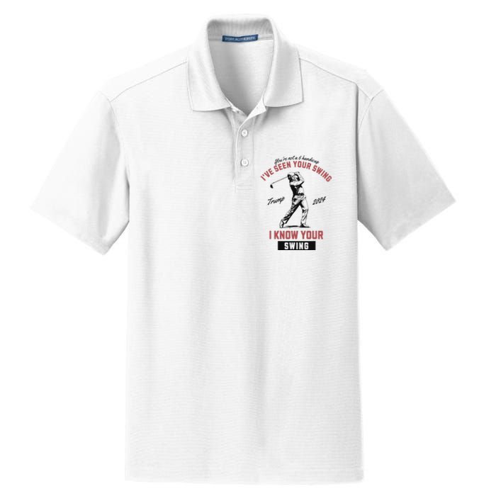 IVe Seen Your Swing I Know Your Swing Trump Golf Dry Zone Grid Polo