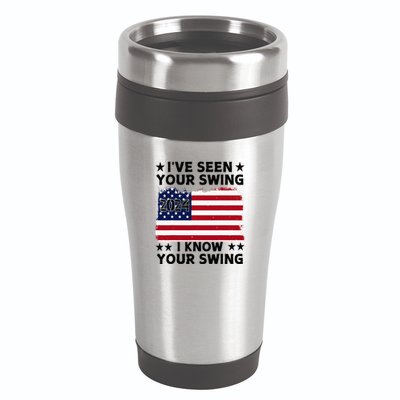 IVe Seen Your Swing I Know Your Swing Funny Golf 16oz Travel Tumbler