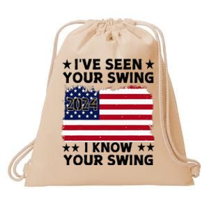 IVe Seen Your Swing I Know Your Swing Funny Golf Drawstring Bag