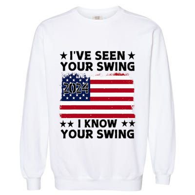 IVe Seen Your Swing I Know Your Swing Funny Golf Garment-Dyed Sweatshirt