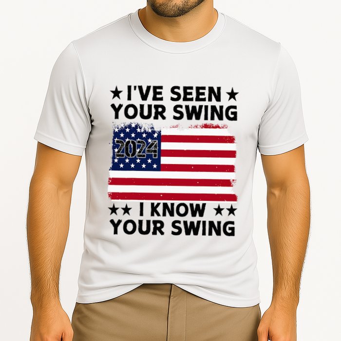 IVe Seen Your Swing I Know Your Swing Funny Golf Cooling Performance Crew T-Shirt