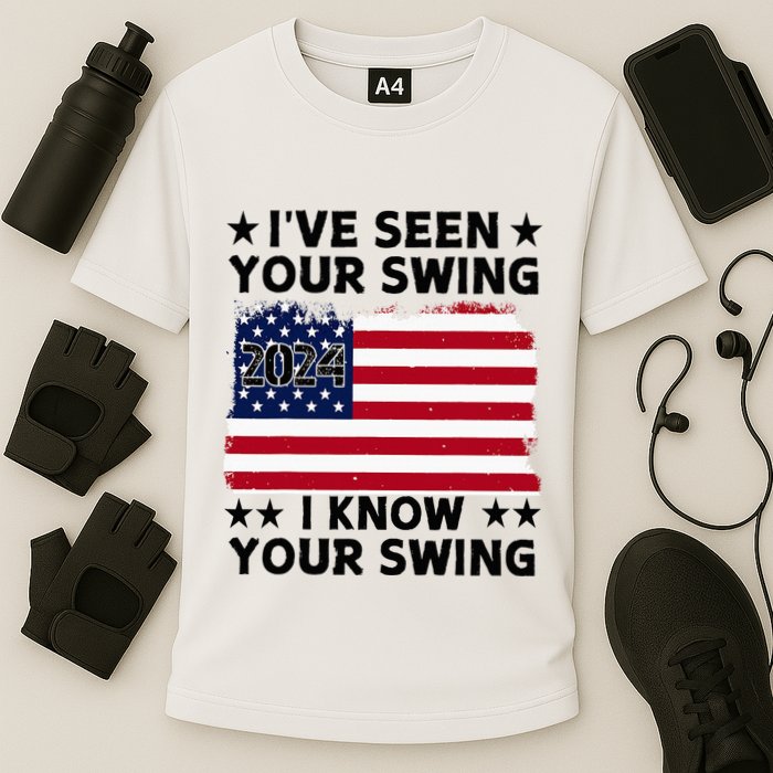 IVe Seen Your Swing I Know Your Swing Funny Golf Cooling Performance Crew T-Shirt