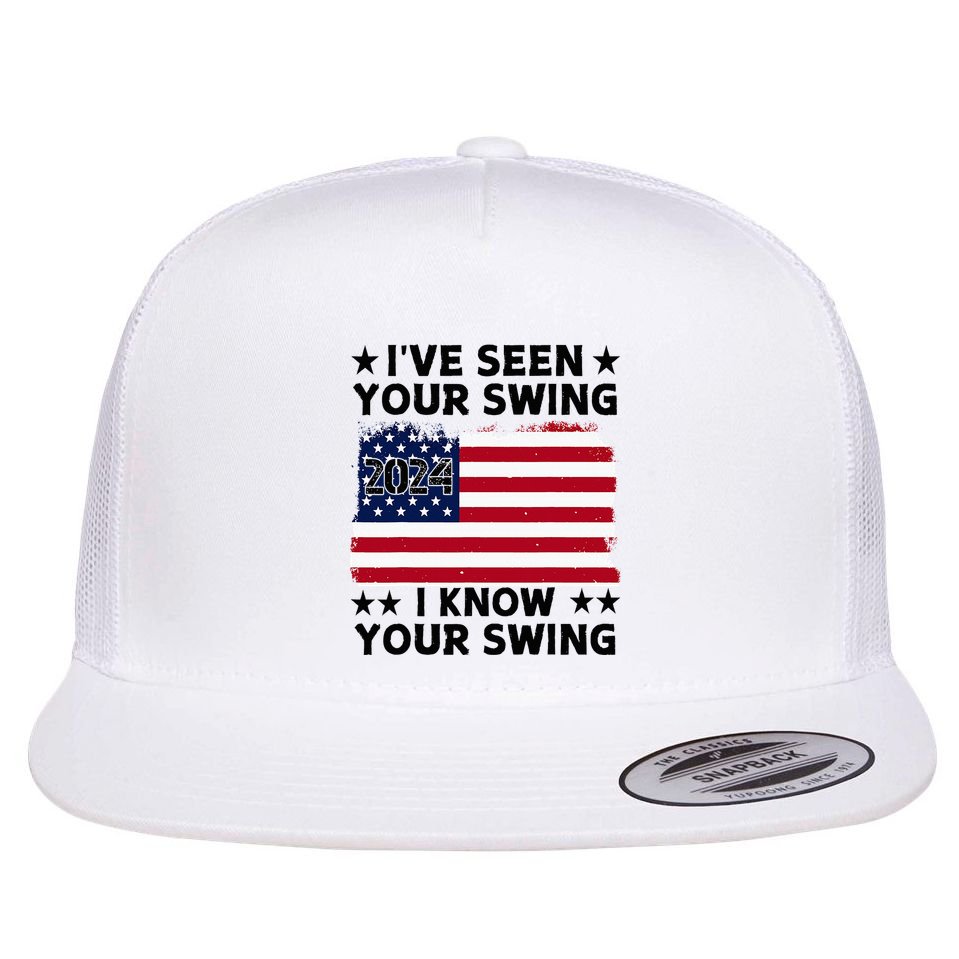 IVe Seen Your Swing I Know Your Swing Funny Golf Flat Bill Trucker Hat