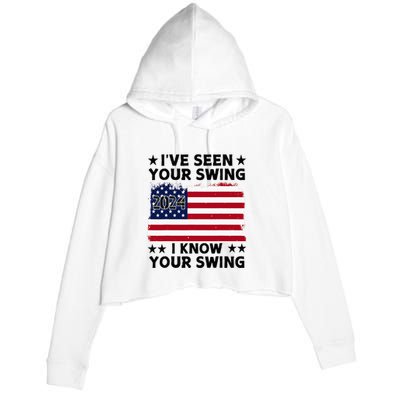 IVe Seen Your Swing I Know Your Swing Funny Golf Crop Fleece Hoodie