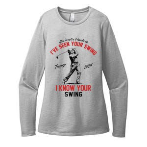 IVe Seen Your Swing I Know Your Swing Funny Trump Golf 2024 Womens CVC Long Sleeve Shirt