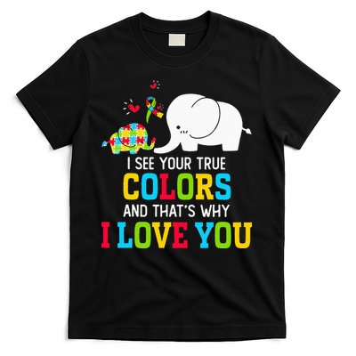 I See Your True Colors, Puzzle World Autism Awareness Month T-Shirt