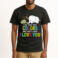 I See Your True Colors, Puzzle World Autism Awareness Month Tall T-Shirt