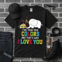 I See Your True Colors, Puzzle World Autism Awareness Month Tall T-Shirt