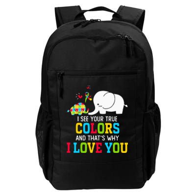 I See Your True Colors, Puzzle World Autism Awareness Month Daily Commute Backpack