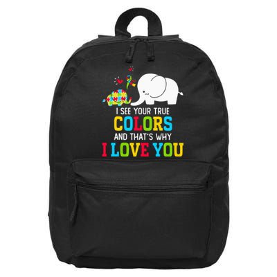 I See Your True Colors, Puzzle World Autism Awareness Month 16 in Basic Backpack