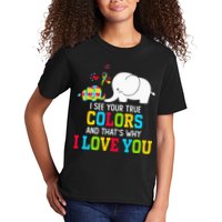 I See Your True Colors, Puzzle World Autism Awareness Month Kids T-Shirt