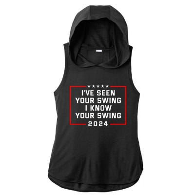 IVe Seen Your Swing I Know Your Swing Golf Funny Ladies PosiCharge Tri-Blend Wicking Draft Hoodie Tank