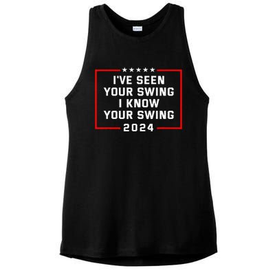 IVe Seen Your Swing I Know Your Swing Golf Funny Ladies PosiCharge Tri-Blend Wicking Tank