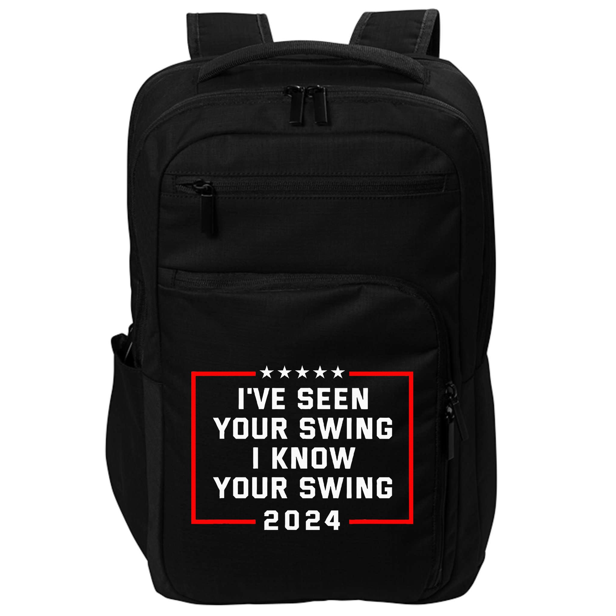 IVe Seen Your Swing I Know Your Swing Golf Funny Impact Tech Backpack