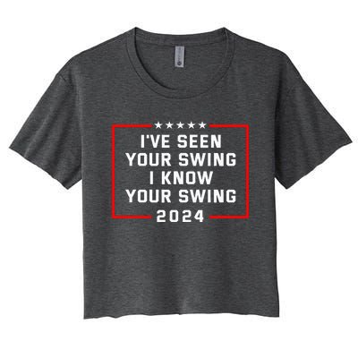 IVe Seen Your Swing I Know Your Swing Golf Funny Women's Crop Top Tee