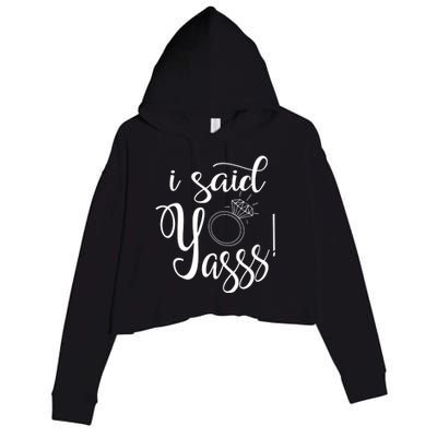 I Said Yasss! Crop Fleece Hoodie