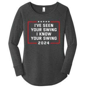 Ive Seen Your Swing I Know Your Swing Golf Funny Political Women's Perfect Tri Tunic Long Sleeve Shirt