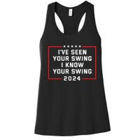 Ive Seen Your Swing I Know Your Swing Golf Funny Political Women's Racerback Tank