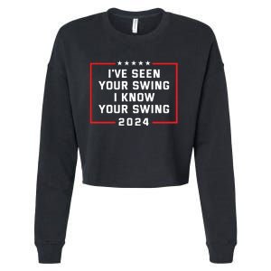 Ive Seen Your Swing I Know Your Swing Golf Funny Political Cropped Pullover Crew