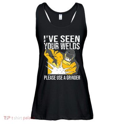 I've Seen Your Welds Funny Welder Ladies Essential Flowy Tank