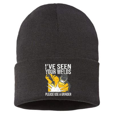 I've Seen Your Welds Funny Welder Sustainable Knit Beanie