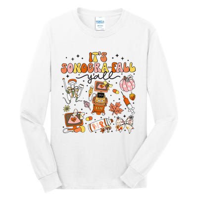 ItS Sonografall YAll Ultrasound Tech Thanksgiving Autumn Tall Long Sleeve T-Shirt