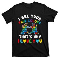 I See Your True Colors Puzzle Autism Month Women T-Shirt