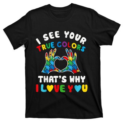 I See Your True Colors Puzzle Autism Month Women T-Shirt