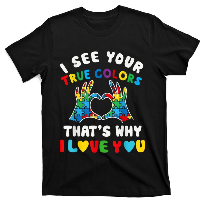 I See Your True Colors Puzzle Autism Month Women T-Shirt