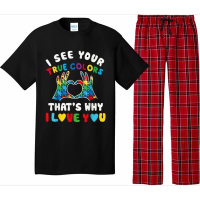 I See Your True Colors Puzzle Autism Month Women Pajama Set