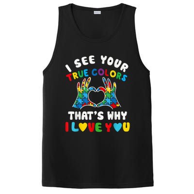 I See Your True Colors Puzzle Autism Month Women PosiCharge Competitor Tank