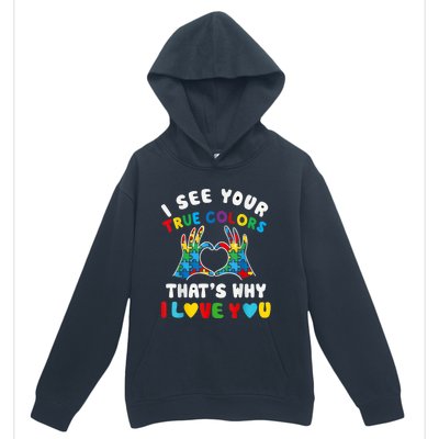 I See Your True Colors Puzzle Autism Month Women Urban Pullover Hoodie