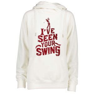 IVe Seen Your Swing Golf Swing 2024 Distressed Design Womens Funnel Neck Pullover Hood