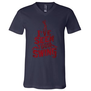 IVe Seen Your Swing Golf Swing 2024 Distressed Design V-Neck T-Shirt