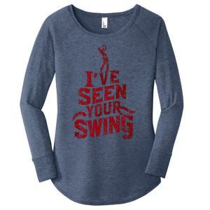 IVe Seen Your Swing Golf Swing 2024 Distressed Design Women's Perfect Tri Tunic Long Sleeve Shirt