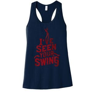 IVe Seen Your Swing Golf Swing 2024 Distressed Design Women's Racerback Tank