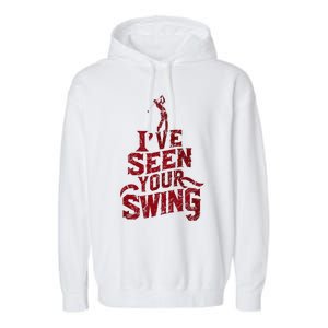 IVe Seen Your Swing Golf Swing 2024 Distressed Design Garment-Dyed Fleece Hoodie