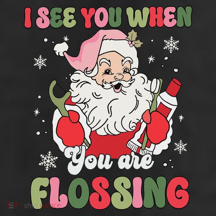 I See You When Flossing Christmas Dentist Xmas Flossing Cool Comfort Performance Bucket Hat