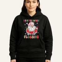 I See You When Flossing Christmas Dentist Xmas Flossing Hoodie
