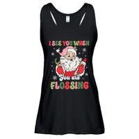 I See You When Flossing Christmas Dentist Xmas Flossing Ladies Essential Flowy Tank
