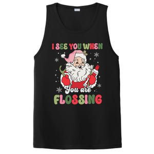 I See You When Flossing Christmas Dentist Xmas Flossing PosiCharge Competitor Tank