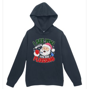 I See You When Flossing Christmas Dentist Xmas Flossing Urban Pullover Hoodie