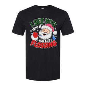 I See You When Flossing Christmas Dentist Xmas Flossing Softstyle CVC T-Shirt